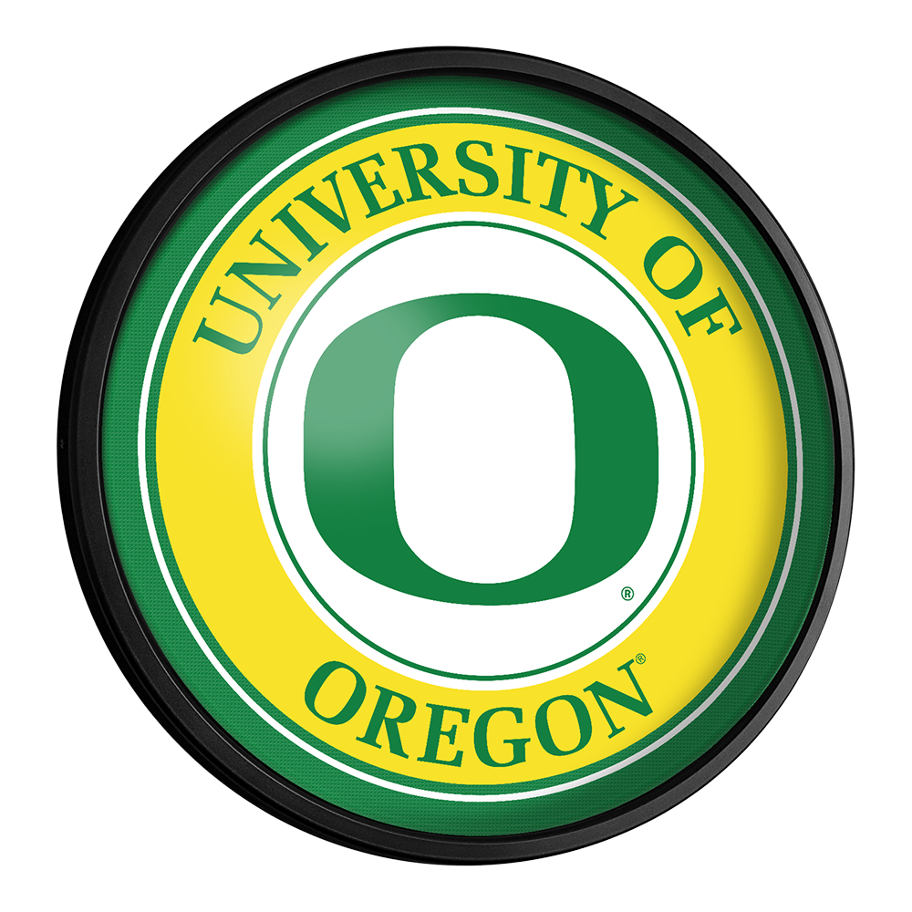 Oregon Ducks Slimline Round Lighted Wall Sign