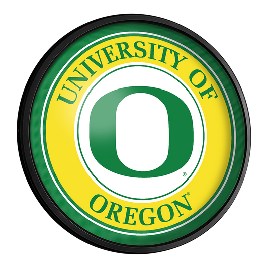 Oregon Ducks Slimline Round Lighted Wall Sign