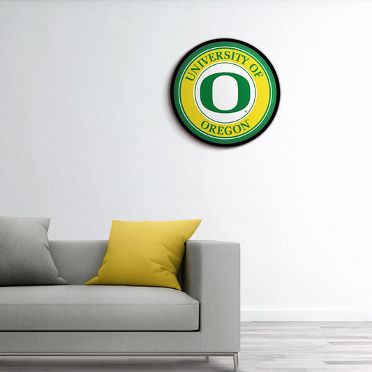 Oregon Ducks Modern Disc Wall Sign Room View