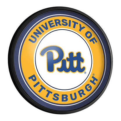 Pittsburgh Panthers Slimline Round Lighted Wall Sign