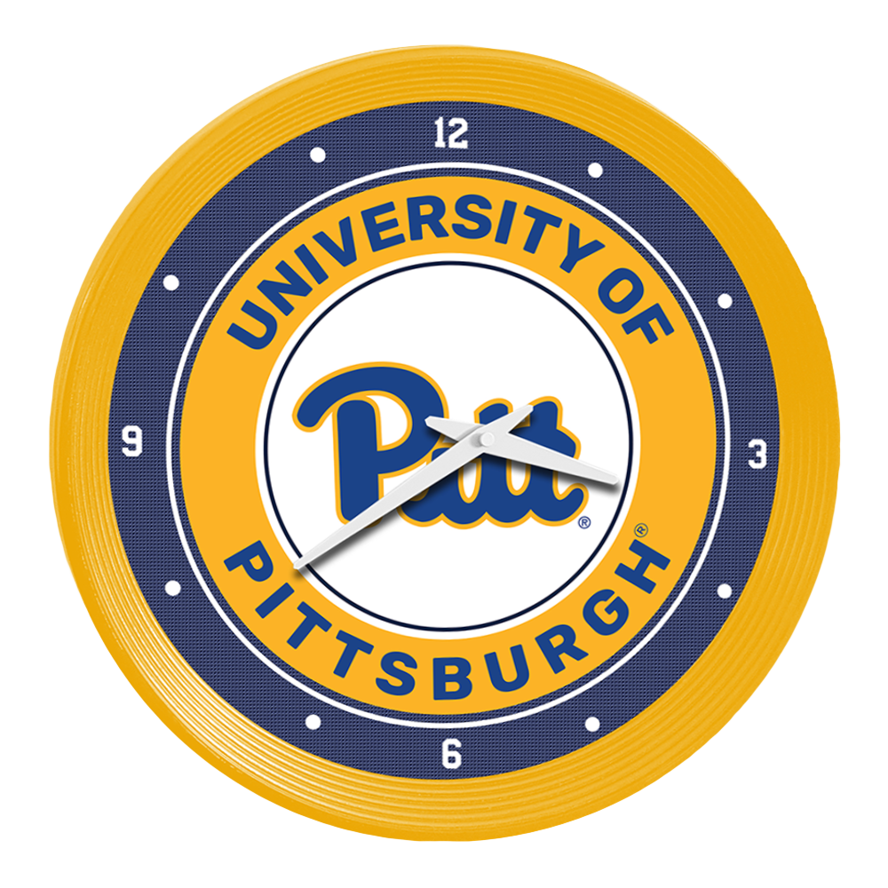 Pittsburgh Panthers Ribbed Wall Clock