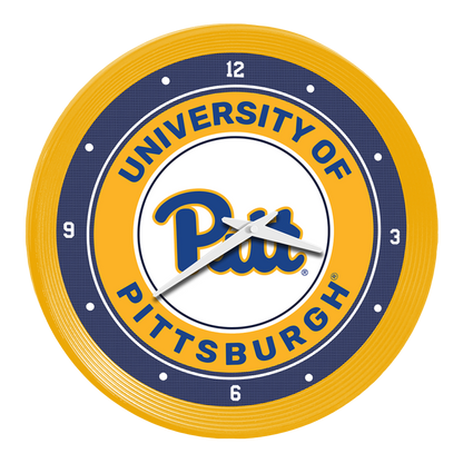 Pittsburgh Panthers Ribbed Wall Clock