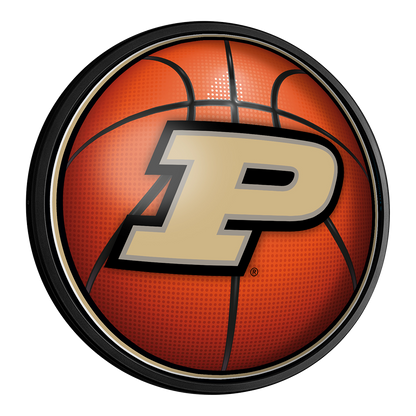 Purdue Boilermakers Basketball Slimline Round Lighted Wall Sign