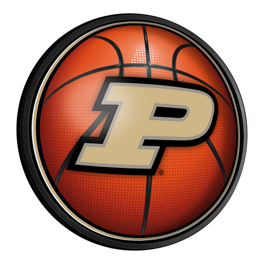 Purdue Boilermakers Basketball Slimline Round Lighted Wall Sign