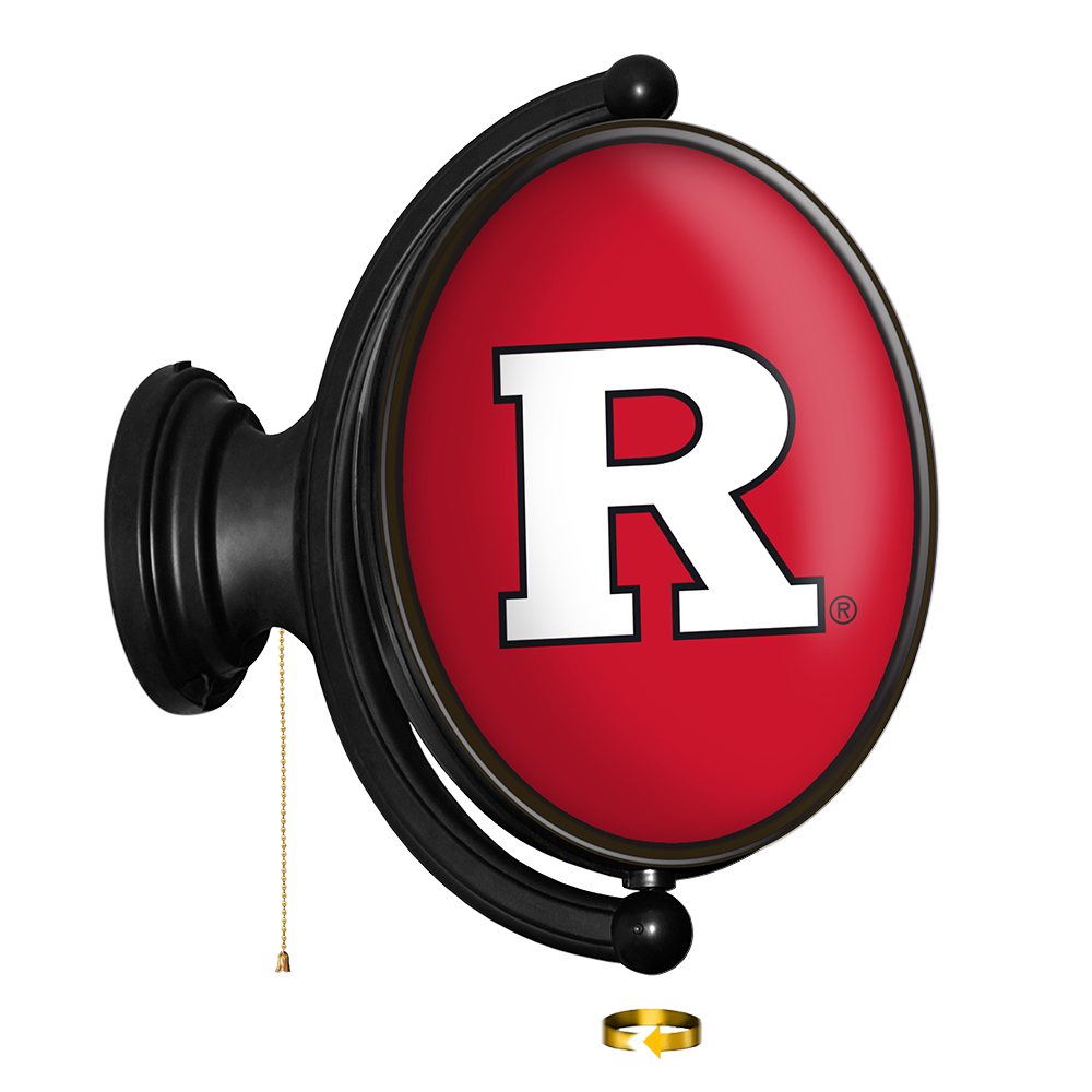 Rutgers Scarlet Knights Oval Rotating Wall Sign