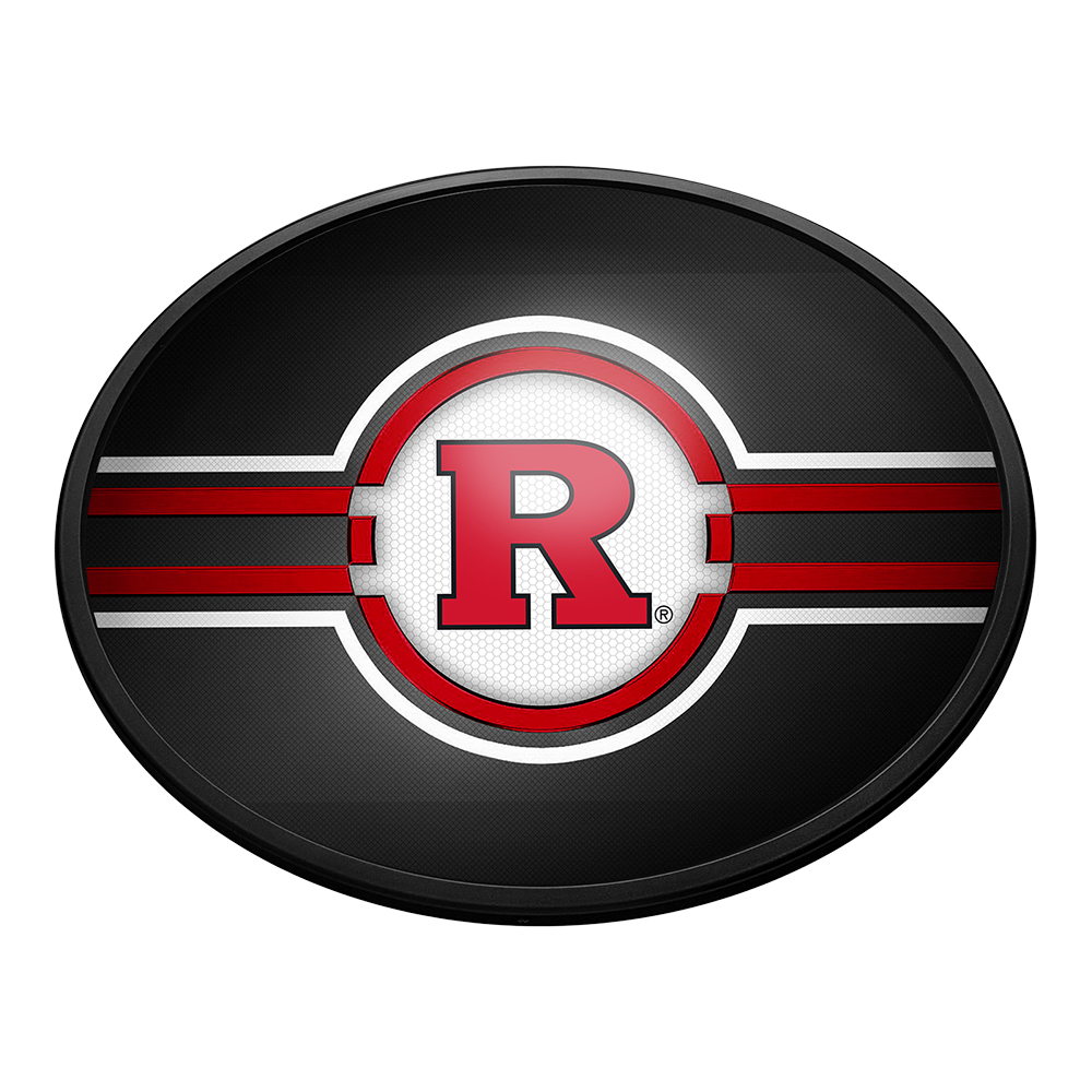 Rutgers Scarlet Knights Slimline Oval Lighted Wall Sign