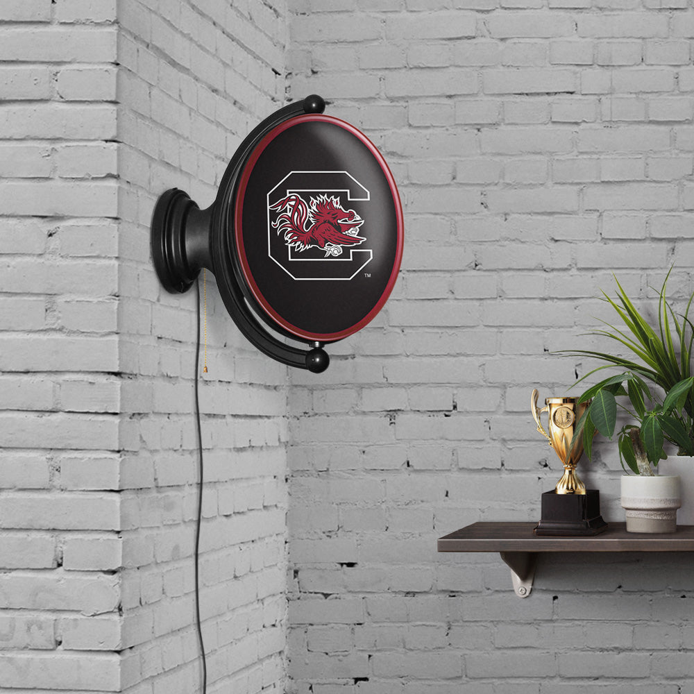 South Carolina Gamecocks Oval Rotating Wall Sign Room View