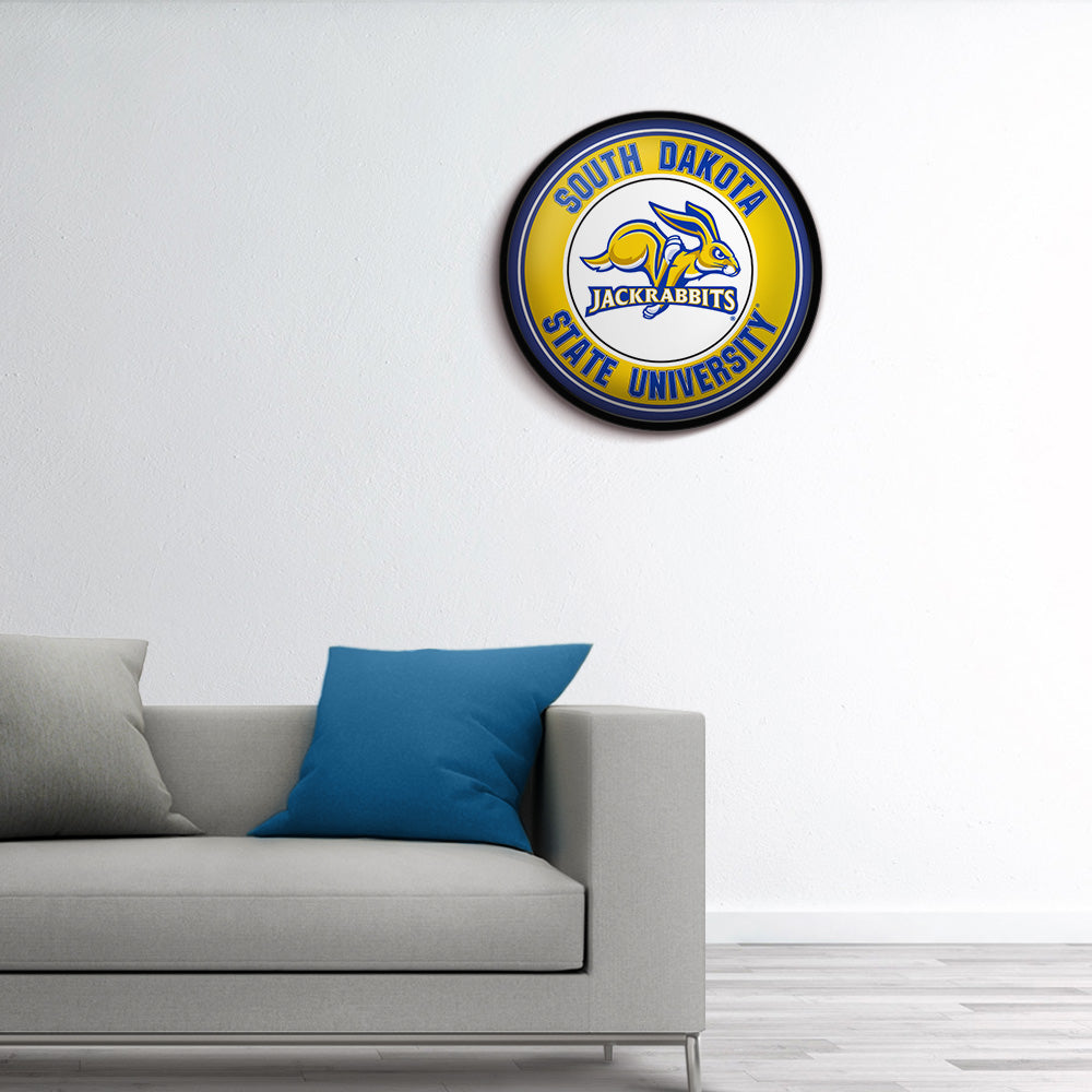South Dakota State JackRabbits Modern Disc Wall Sign Room View