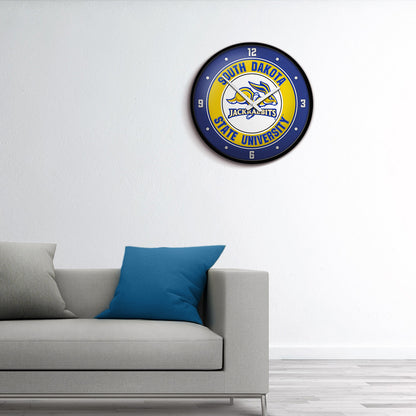 South Dakota State JackRabbits Round Wall Clock Room View