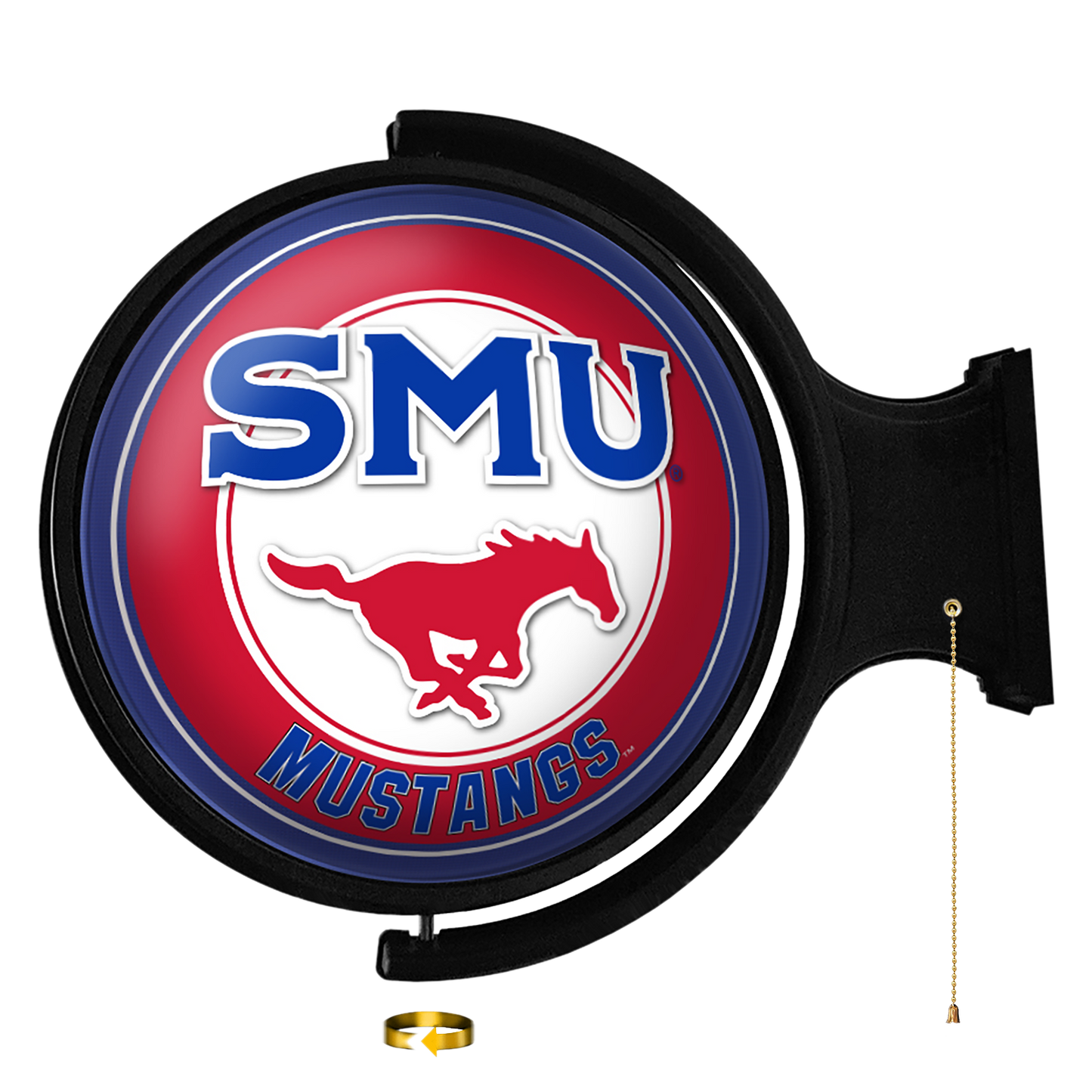 SMU Mustangs Round Rotating Wall Sign