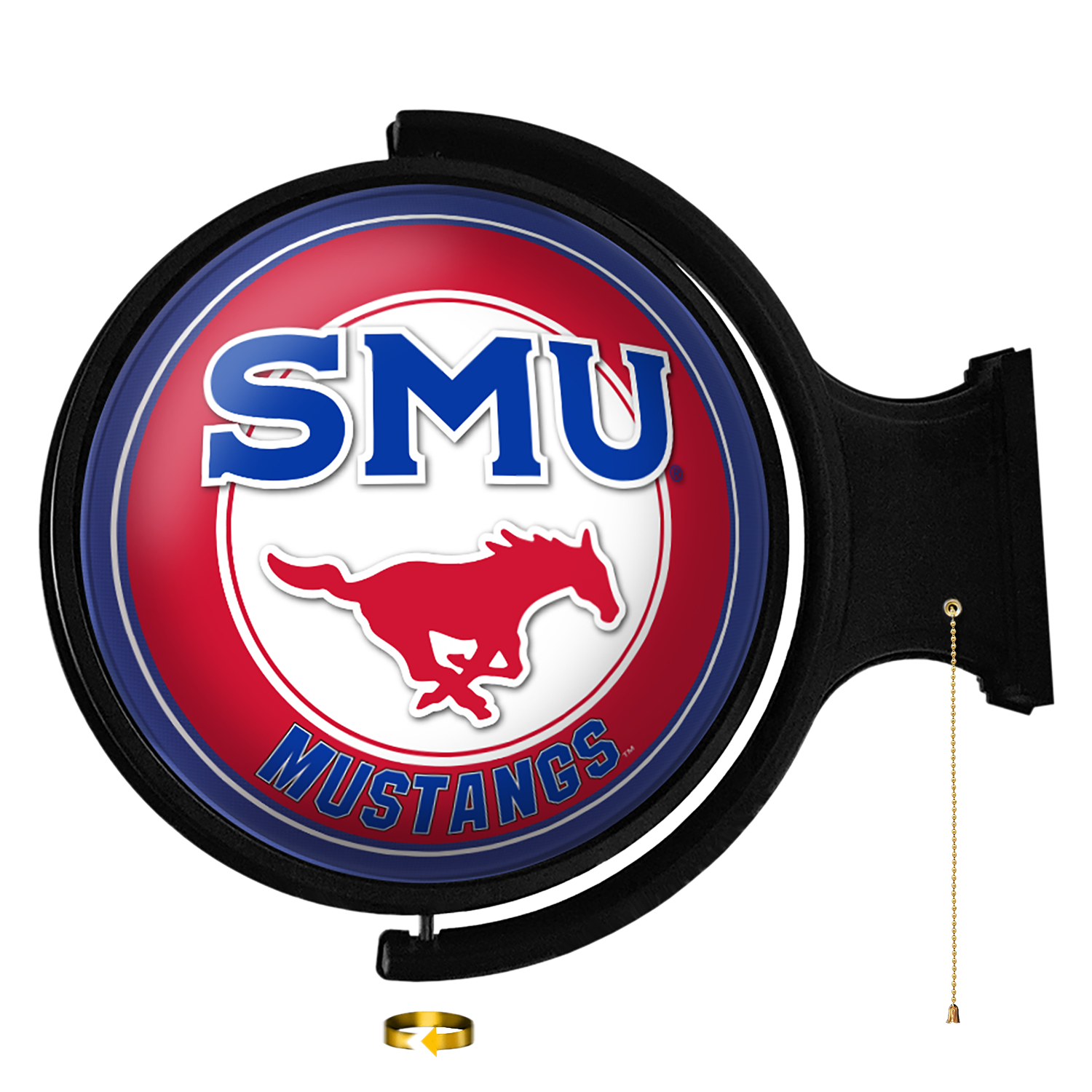 SMU Mustangs Round Rotating Wall Sign