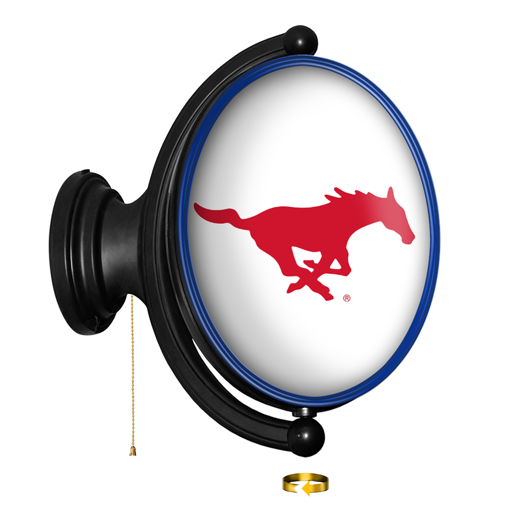 SMU Mustangs Oval Rotating Wall Sign