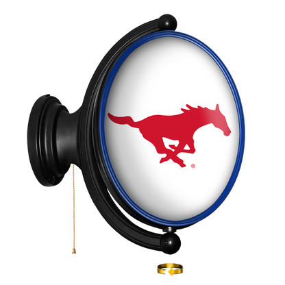 SMU Mustangs Oval Rotating Wall Sign