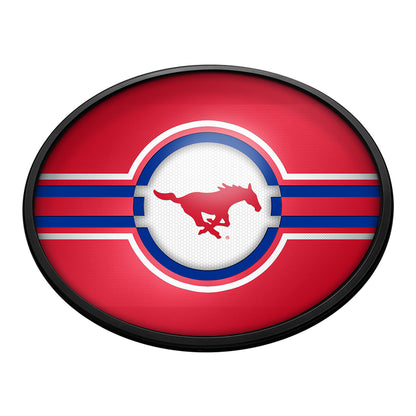 SMU Mustangs Slimline Oval Lighted Wall Sign