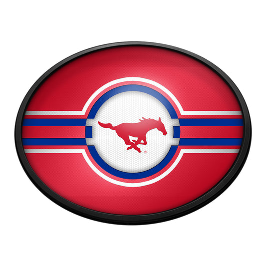 SMU Mustangs Slimline Oval Lighted Wall Sign