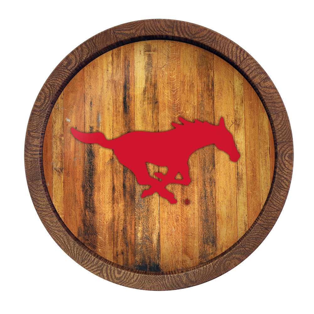 SMU Mustangs Barrel Top Sign
