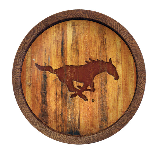 SMU Mustangs Branded Barrel Top Sign