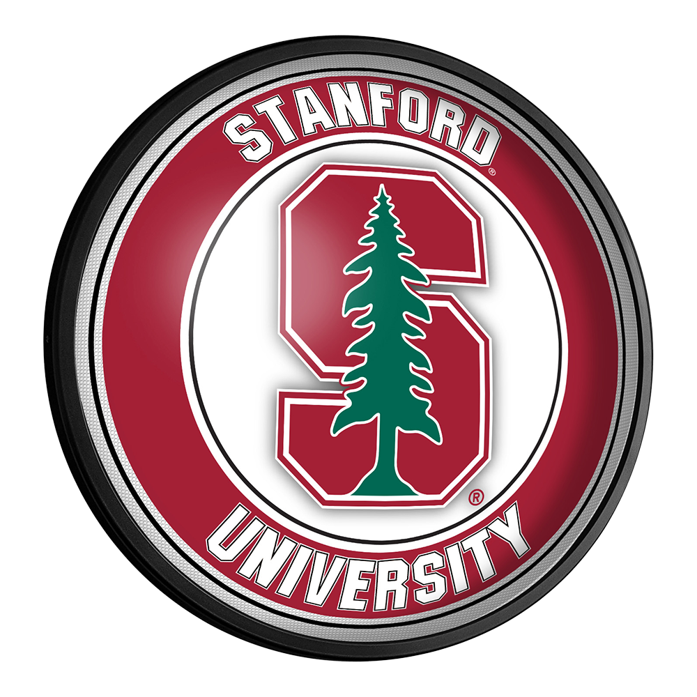 Stanford Cardinal Slimline Round Lighted Wall Sign