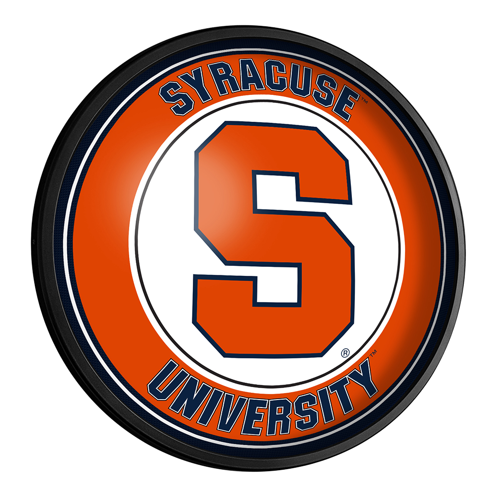 Syracuse Orange Slimline Round Lighted Wall Sign