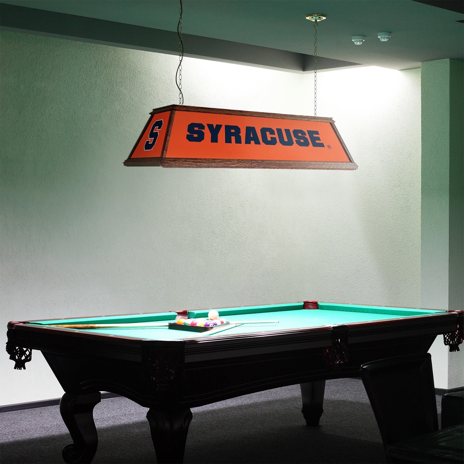 Syracuse Orange Premium Pool Table Light Room View