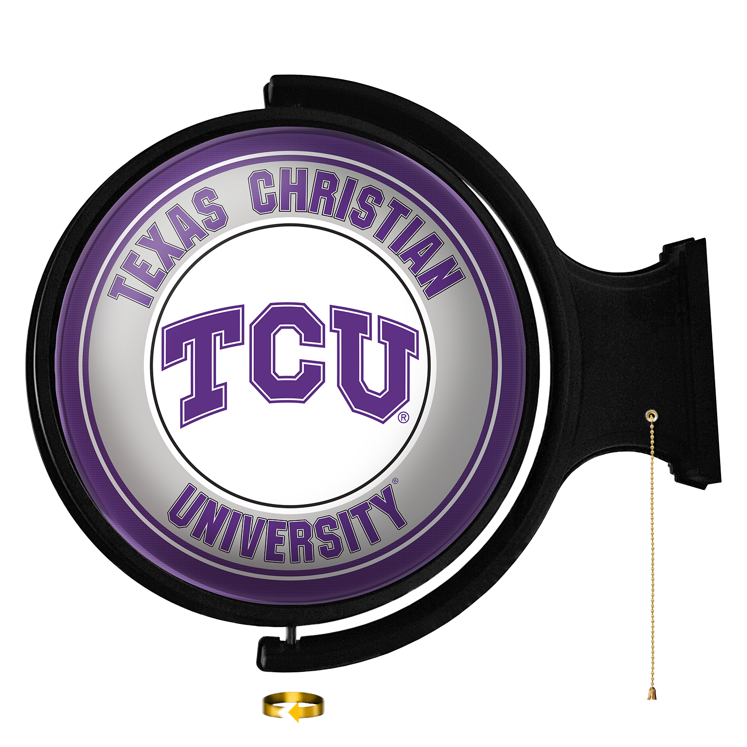 TCU Horned Frogs Round Rotating Wall Sign
