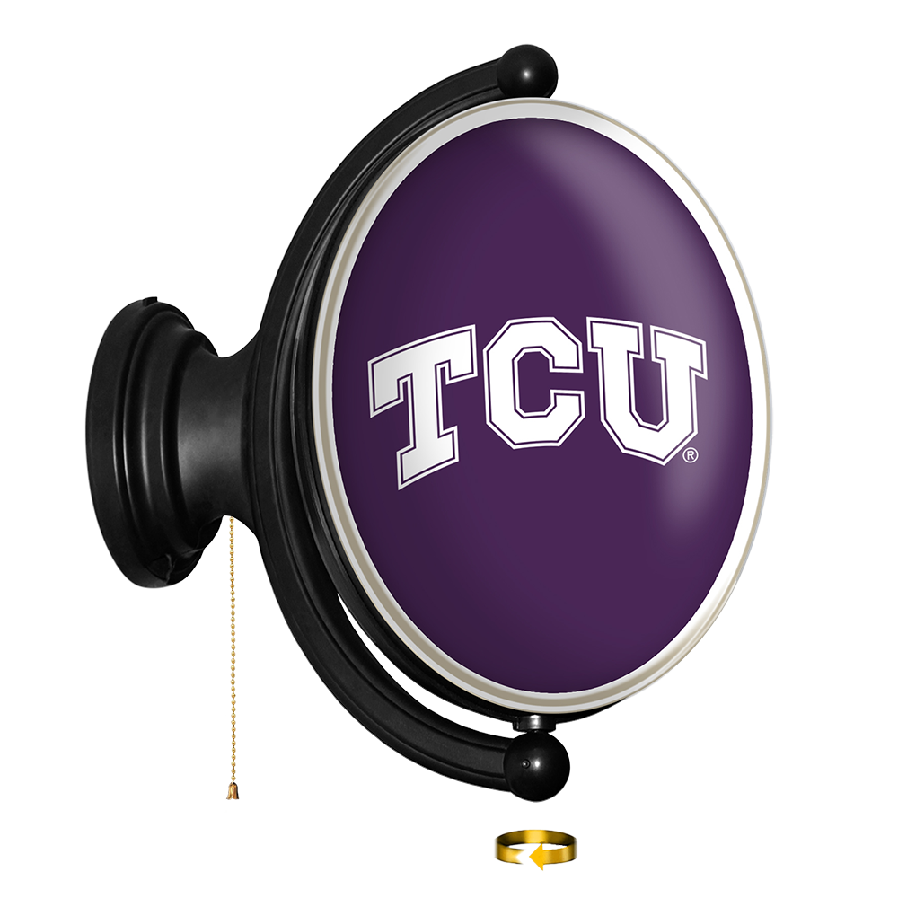 TCU Horned Frogs Oval Rotating Wall Sign