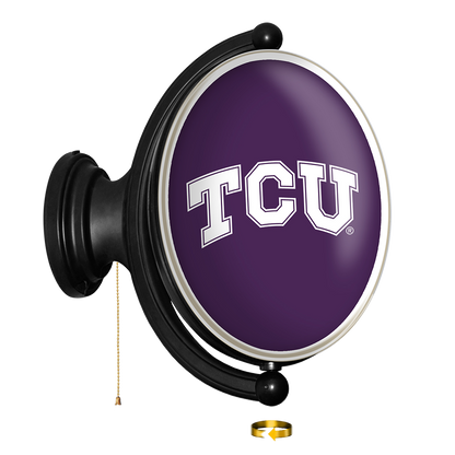 TCU Horned Frogs Oval Rotating Wall Sign