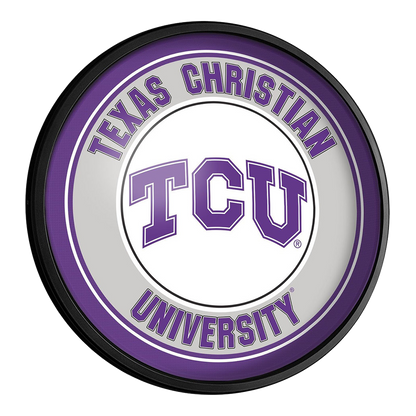 TCU Horned Frogs Slimline Round Lighted Wall Sign
