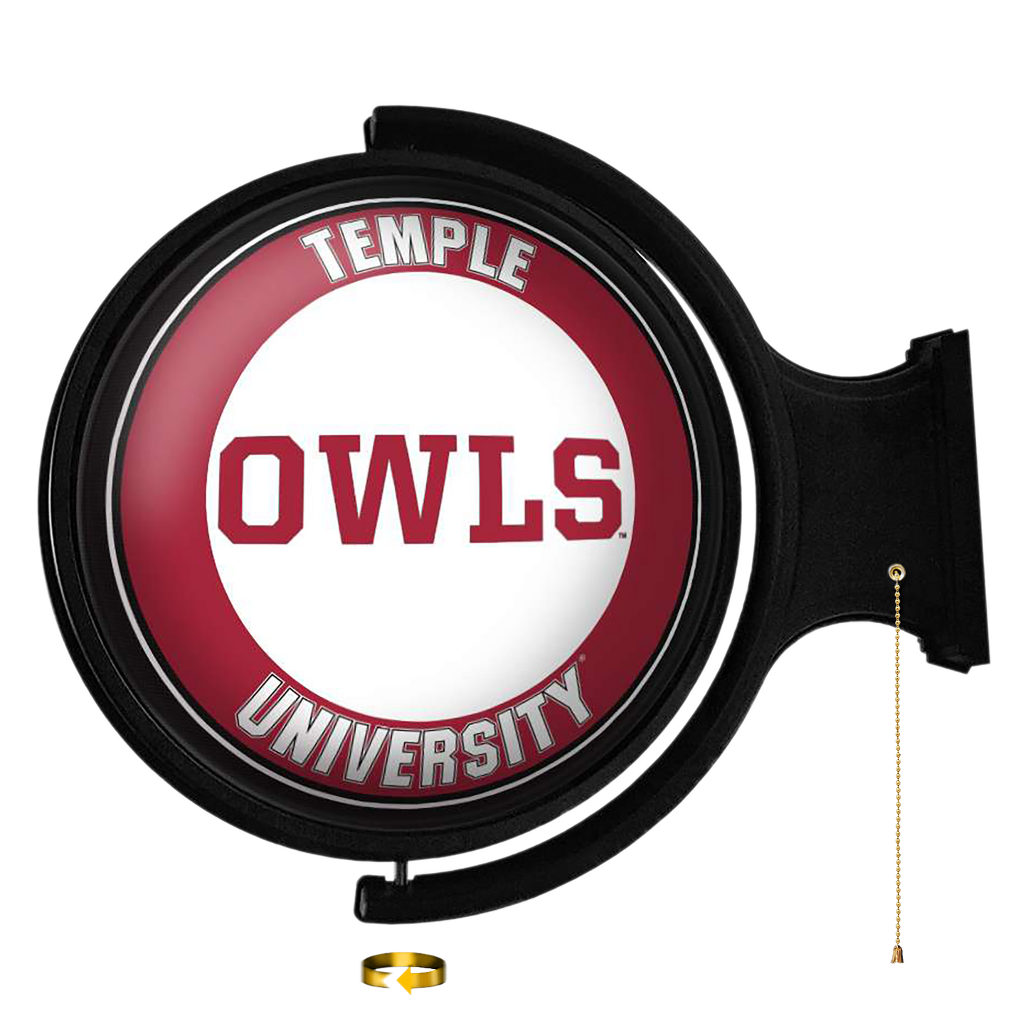 Temple Owls Round Rotating Wall Sign
