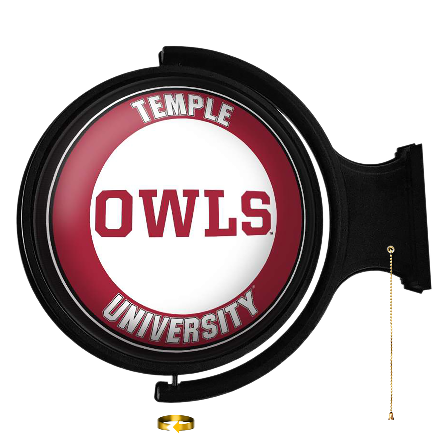 Temple Owls Round Rotating Wall Sign