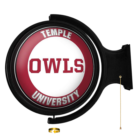 Temple Owls Round Rotating Wall Sign