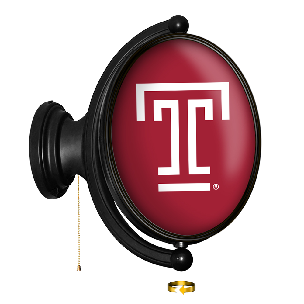 Temple Owls Oval Rotating Wall Sign