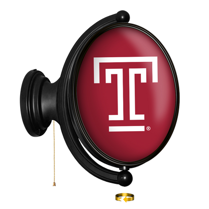 Temple Owls Oval Rotating Wall Sign