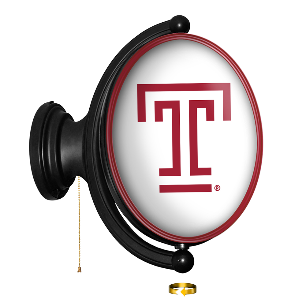 Temple Owls Oval Rotating Wall Sign