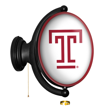 Temple Owls Oval Rotating Wall Sign