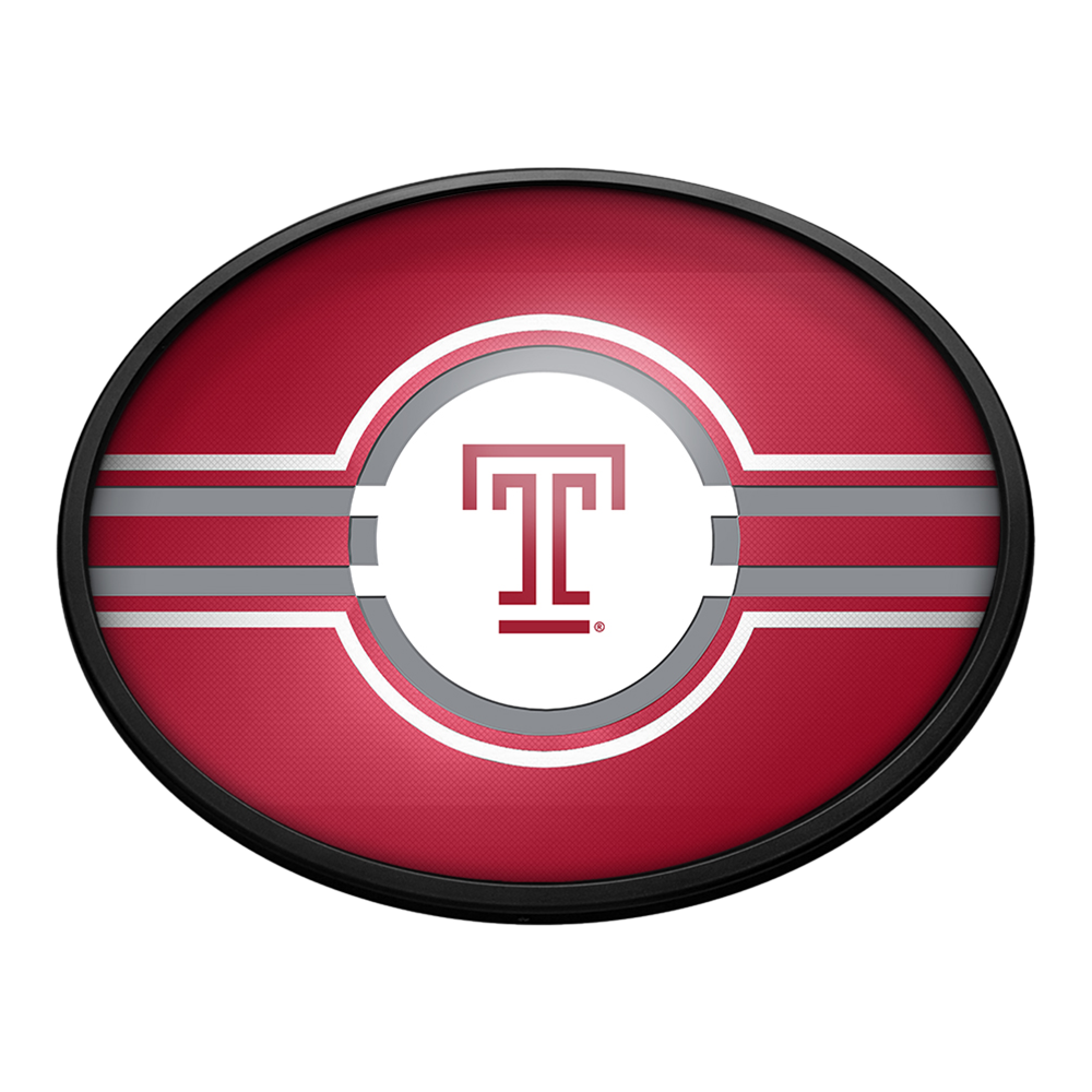 Temple Owls Slimline Oval Lighted Wall Sign