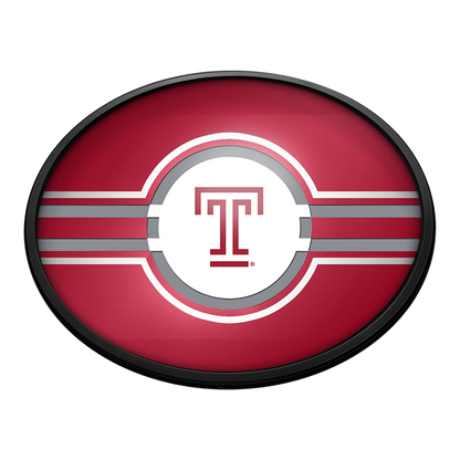 Temple Owls Slimline Oval Lighted Wall Sign