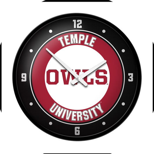 Temple Owls Round Wall Clock