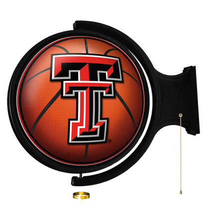 Texas Tech Red Raiders Round Basketball Rotating Wall Sign