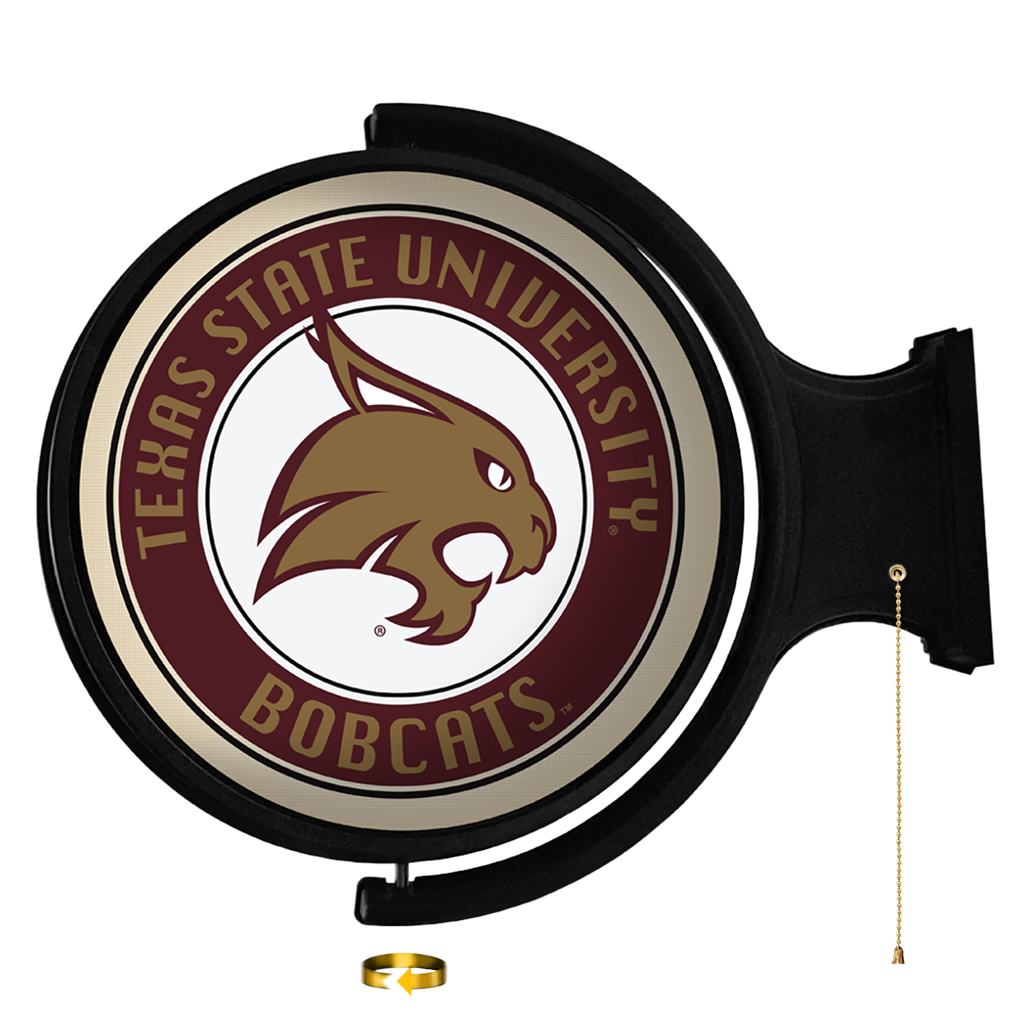 Texas State Bobcats Round Rotating Wall Sign