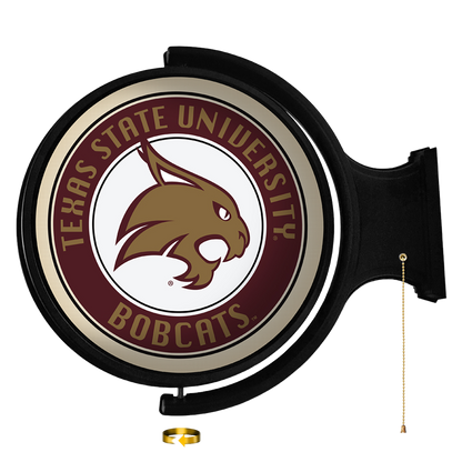 Texas State Bobcats Round Rotating Wall Sign