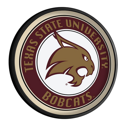 Texas State Bobcats Slimline Round Lighted Wall Sign