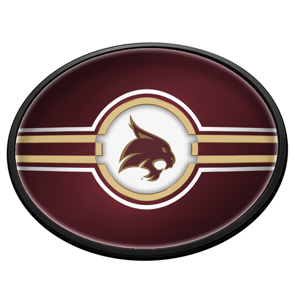 Texas State Bobcats Slimline Oval Lighted Wall Sign