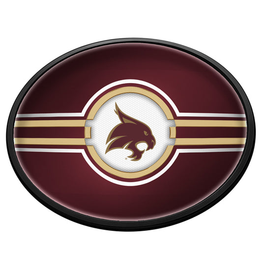 Texas State Bobcats Slimline Oval Lighted Wall Sign