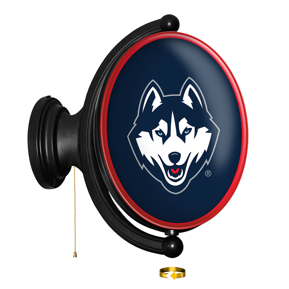 Connecticut Huskies Oval Rotating Wall Sign