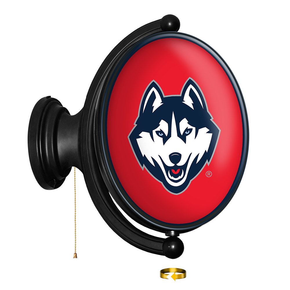 Connecticut Huskies Oval Rotating Wall Sign