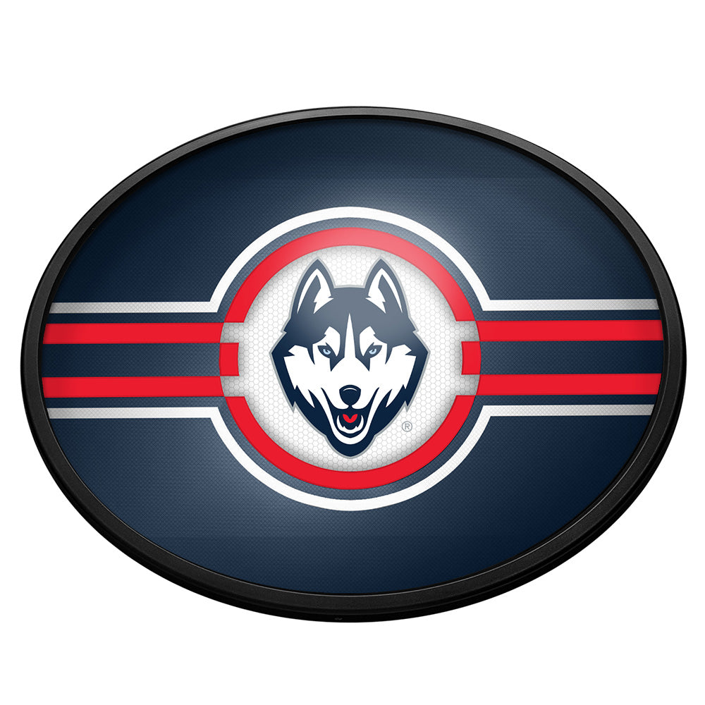Connecticut Huskies Slimline Oval Lighted Wall Sign