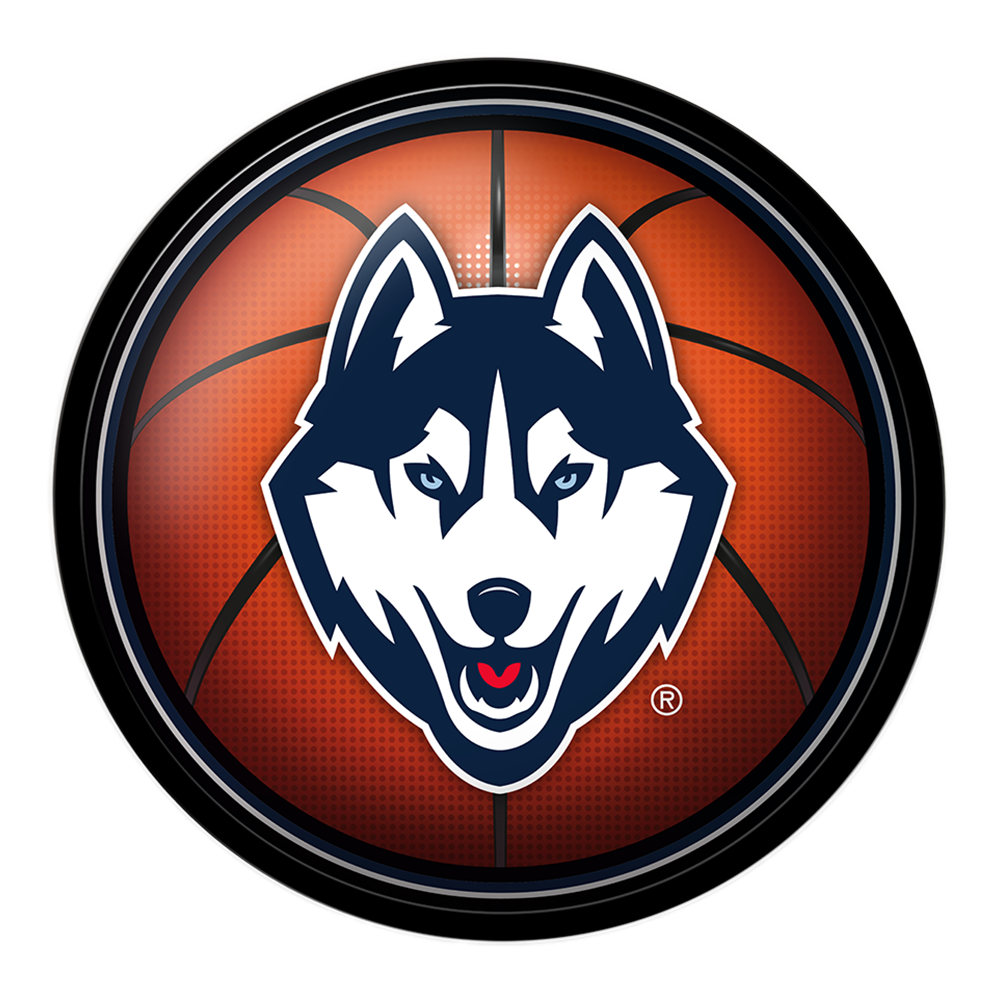 Connecticut Huskies Basketball Modern Disc Wall Sign