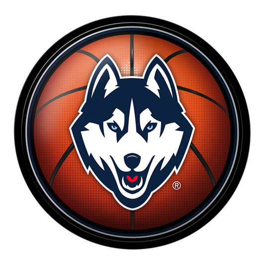 Connecticut Huskies Basketball Modern Disc Wall Sign