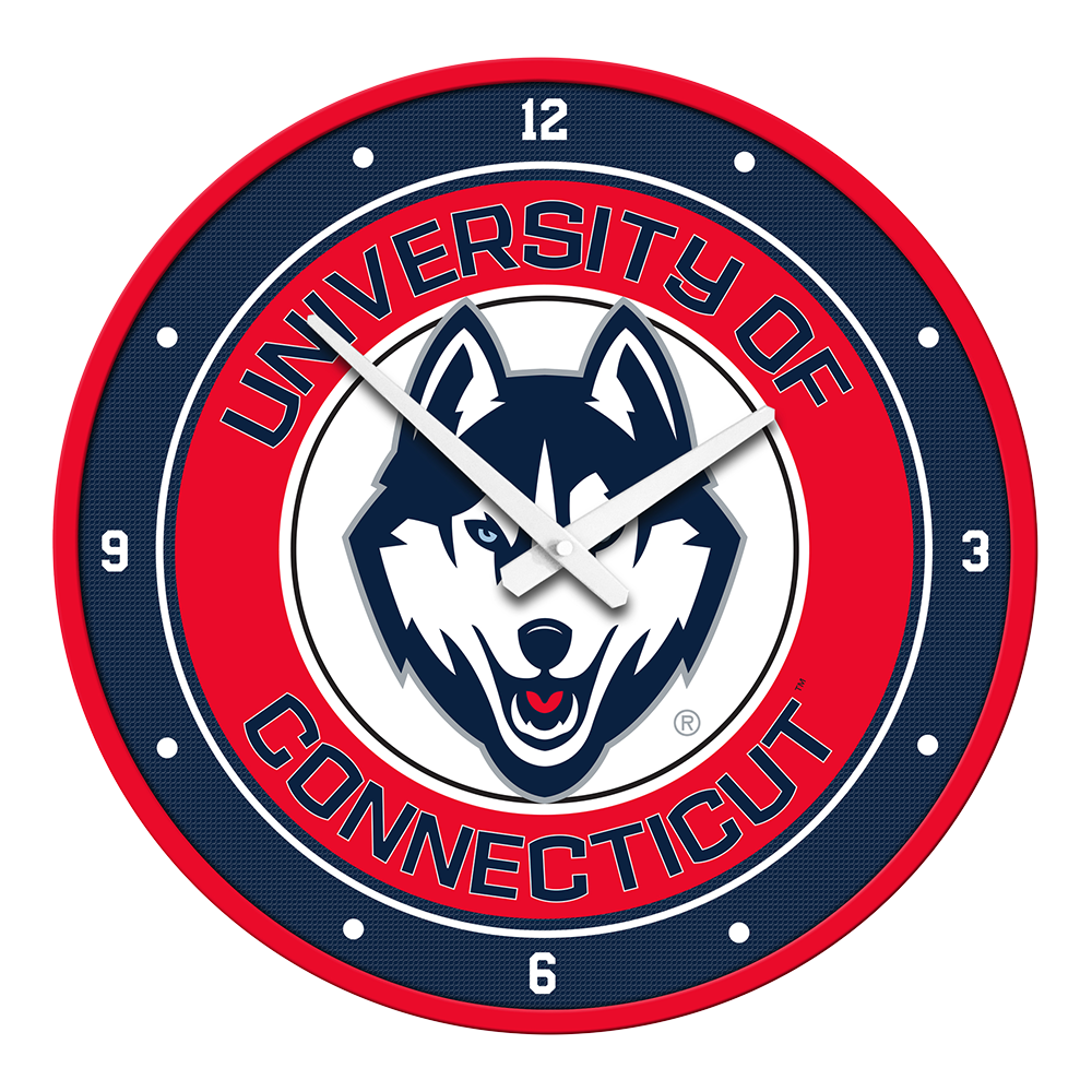 Connecticut Huskies Round Wall Clock